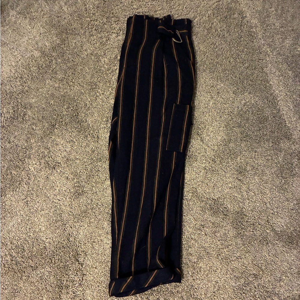 Striped Navy and Gold Free People Pants